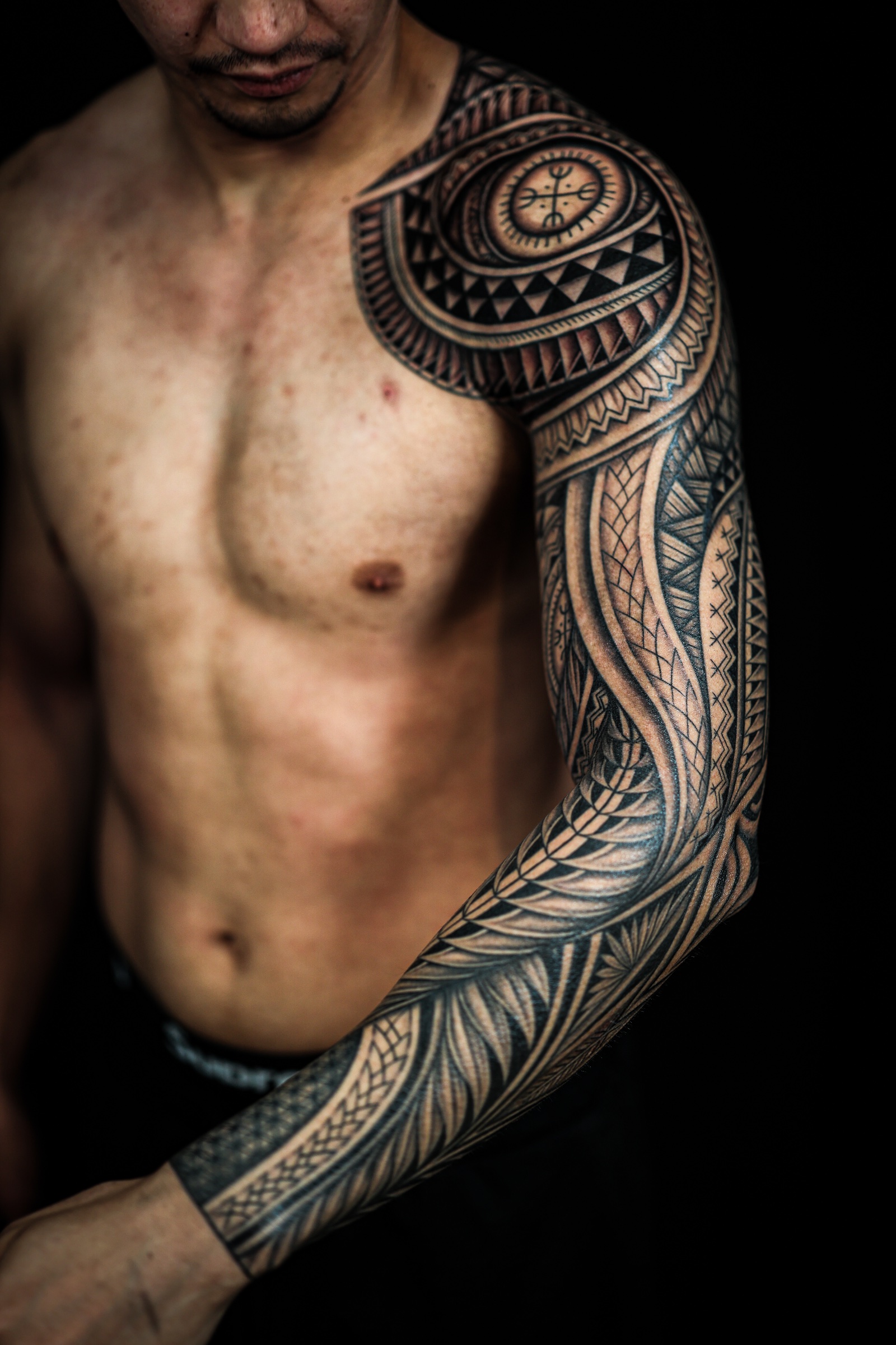 Polynesian arm sleeve tattoo by Joshawa Elsas – IslandTAT San Diego