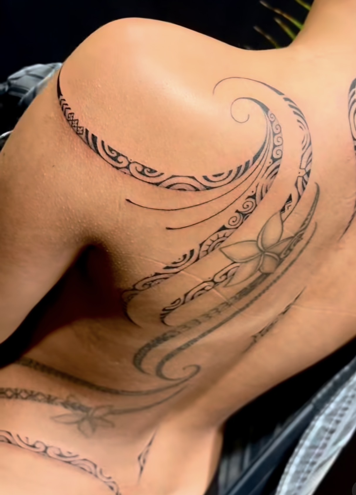Polynesian arm sleeve tattoo by Maddy Tellez – IslandTAT San Diego