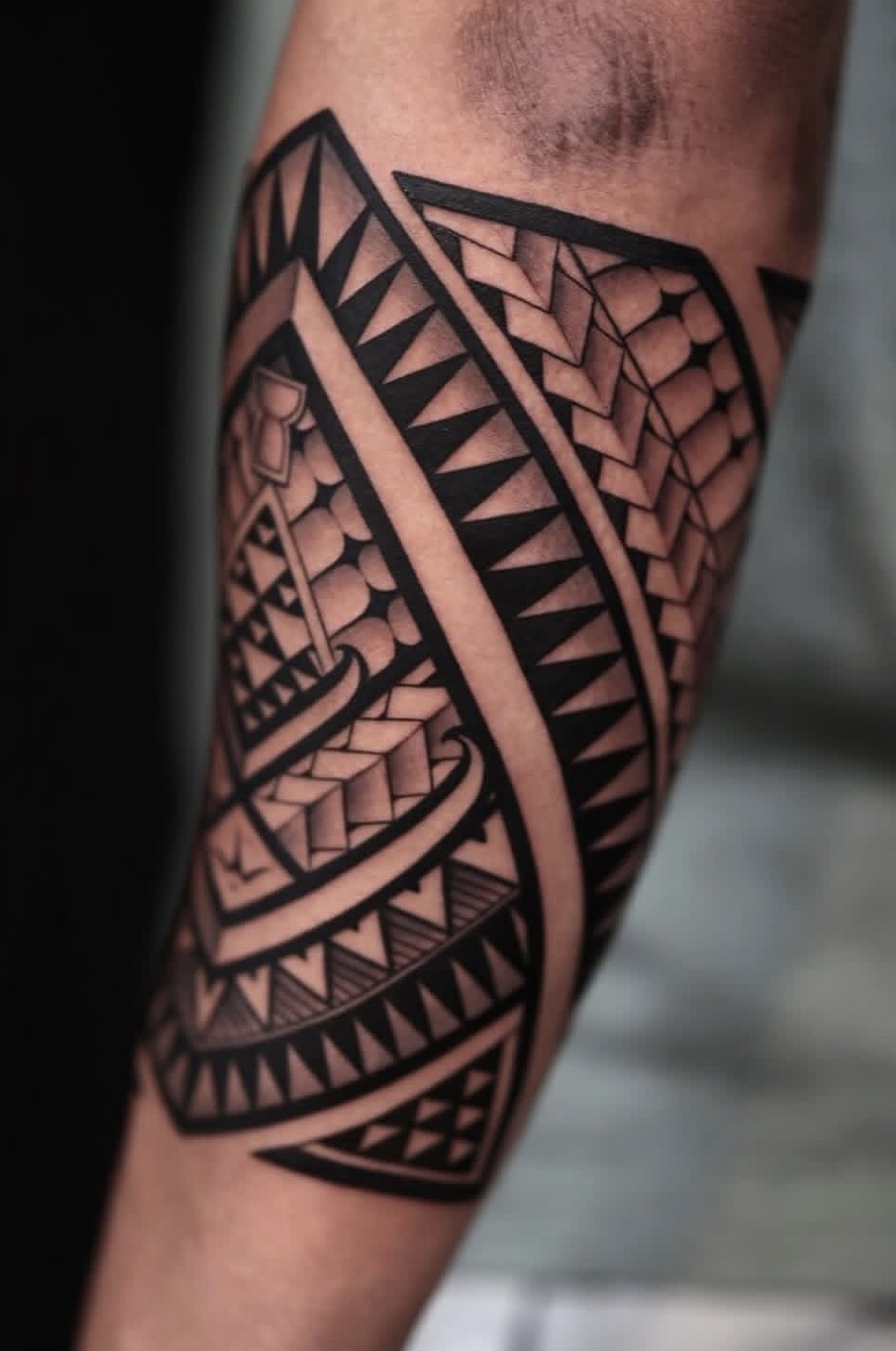 Polynesian arm sleeve tattoo by Maddy Tellez – IslandTAT San Diego