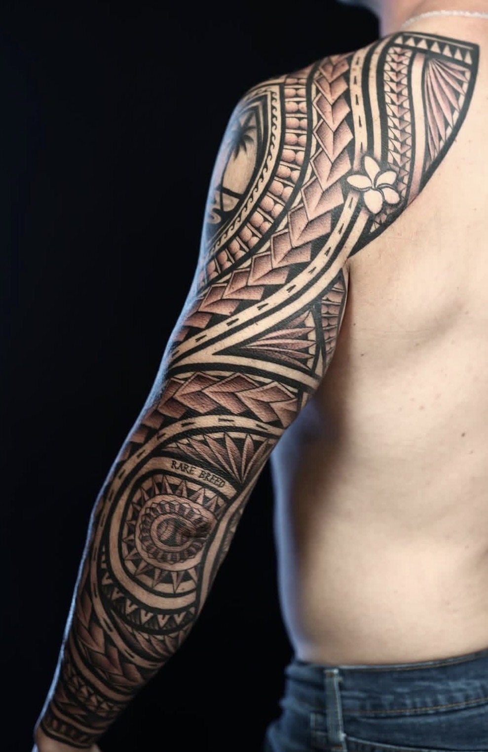 Polynesian arm sleeve tattoo by Maddy Tellez – IslandTAT San Diego