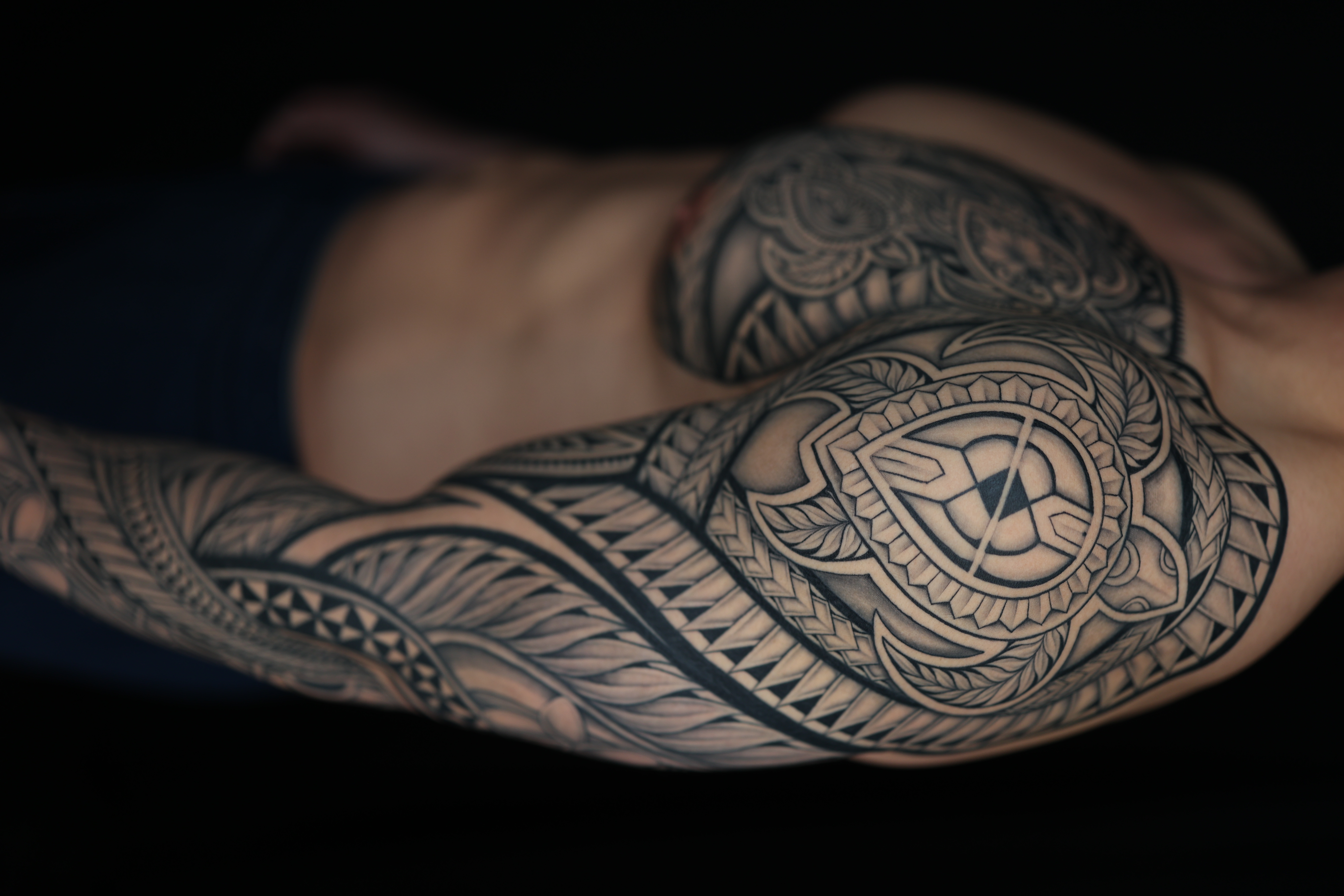 Polynesian arm sleeves tattoo by Joshawa Elsas – IslandTAT San Diego