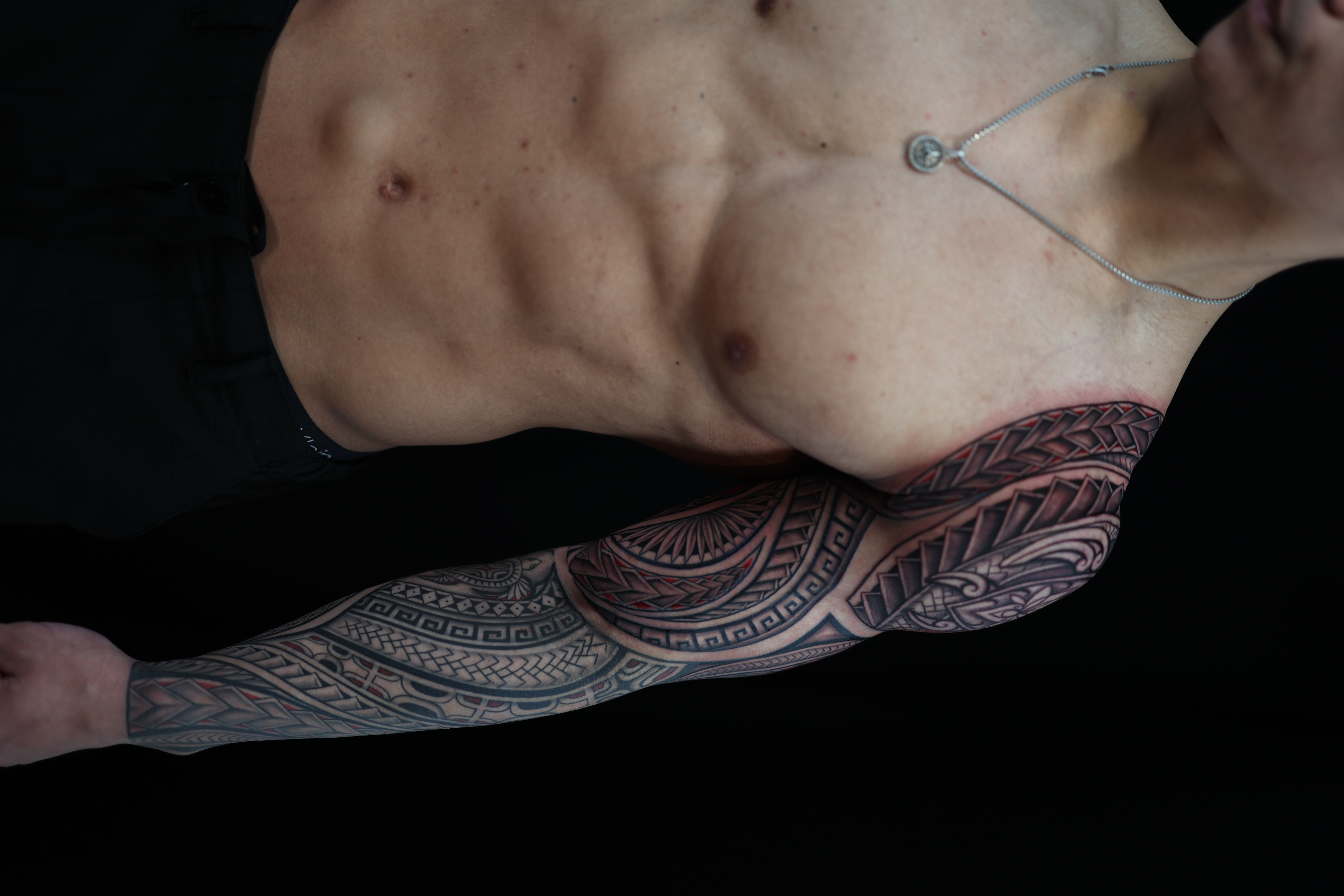 Polynesian arm sleeves tattoo by Joshawa Elsas – IslandTAT San Diego