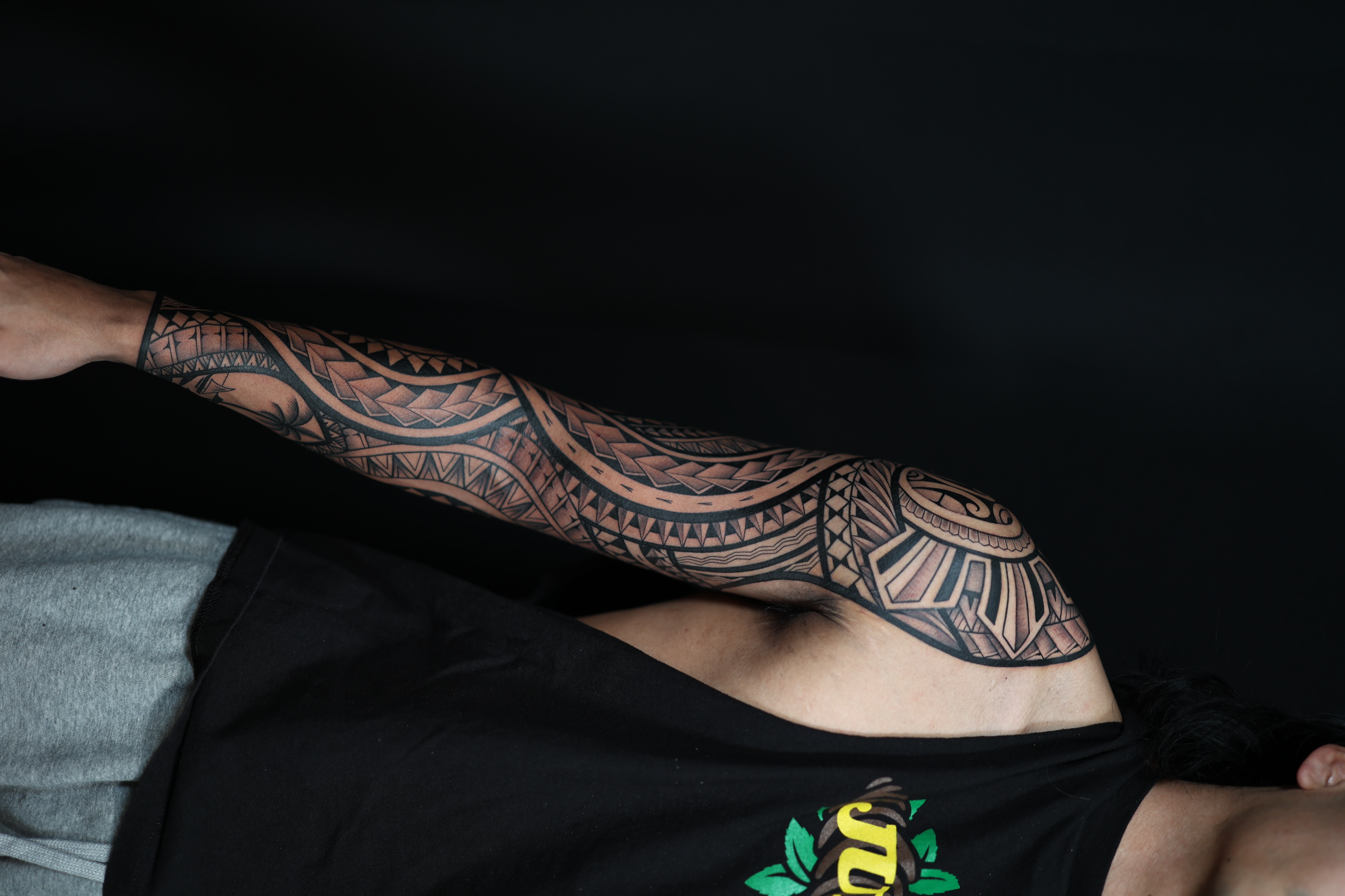 Polynesian arm sleeves tattoo by Joshawa Elsas – IslandTAT San Diego