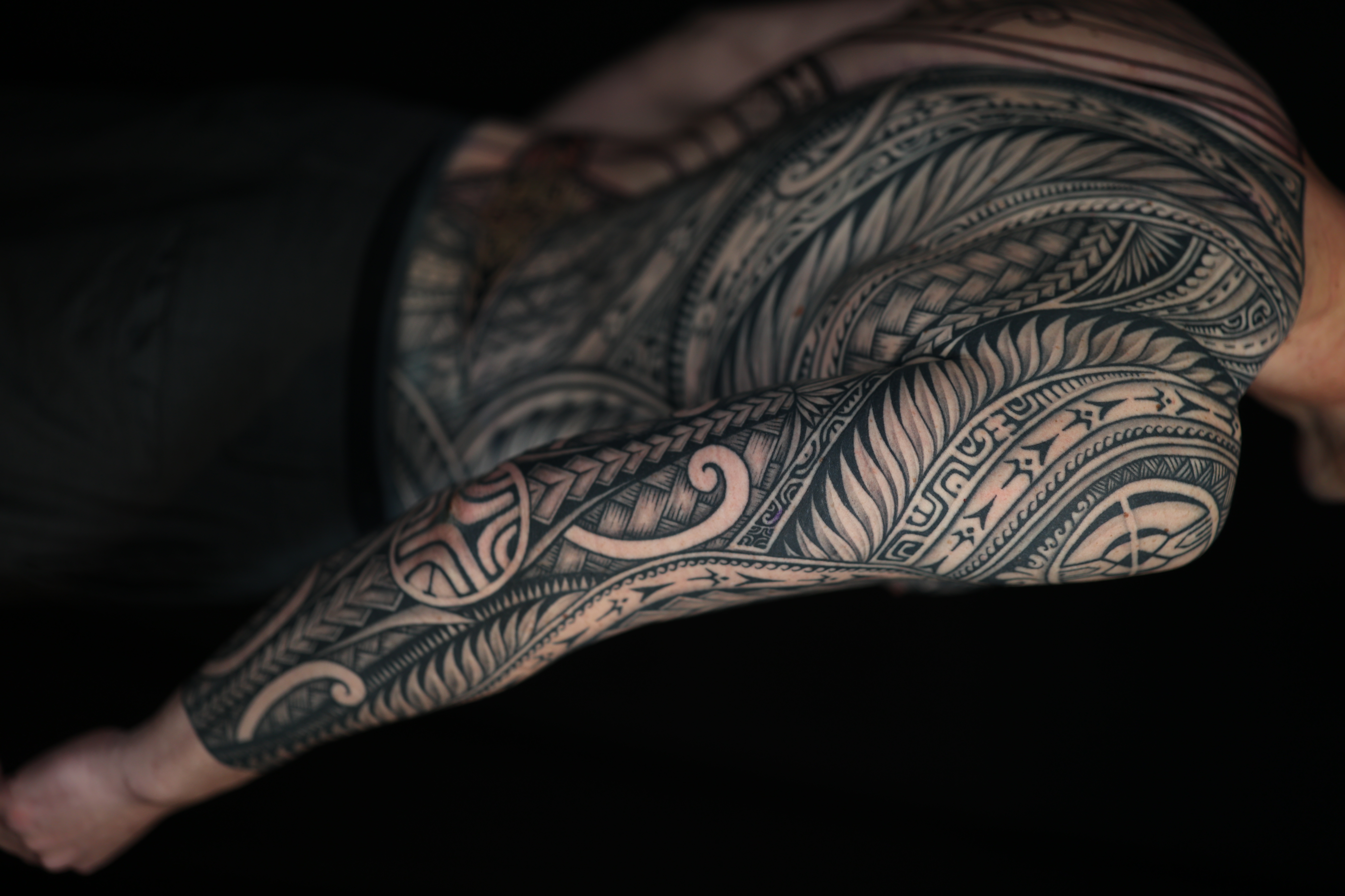 Polynesian arm sleeves tattoo by Joshawa Elsas – IslandTAT San Diego