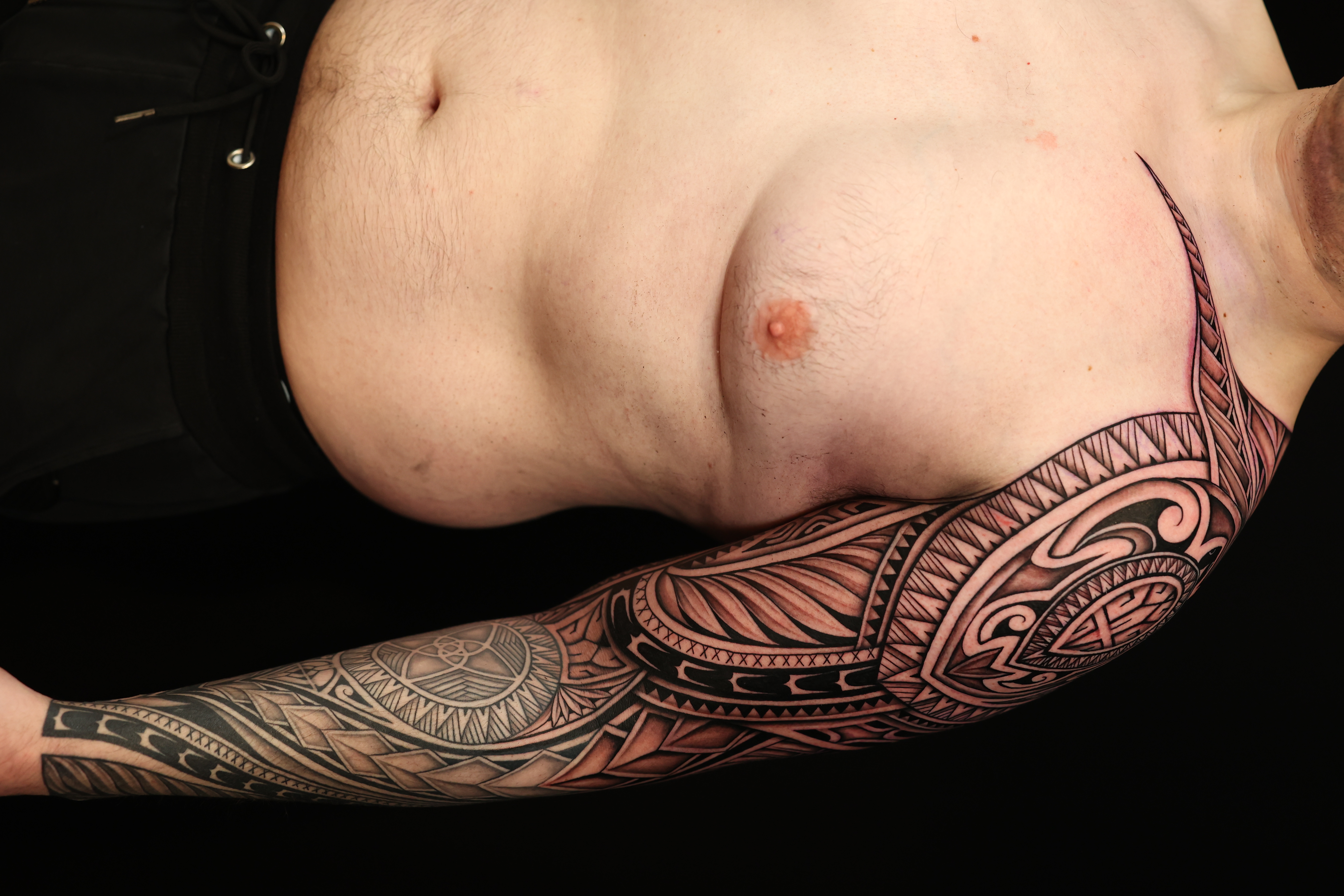 Polynesian arm sleeves tattoo by Joshawa Elsas – IslandTAT San Diego