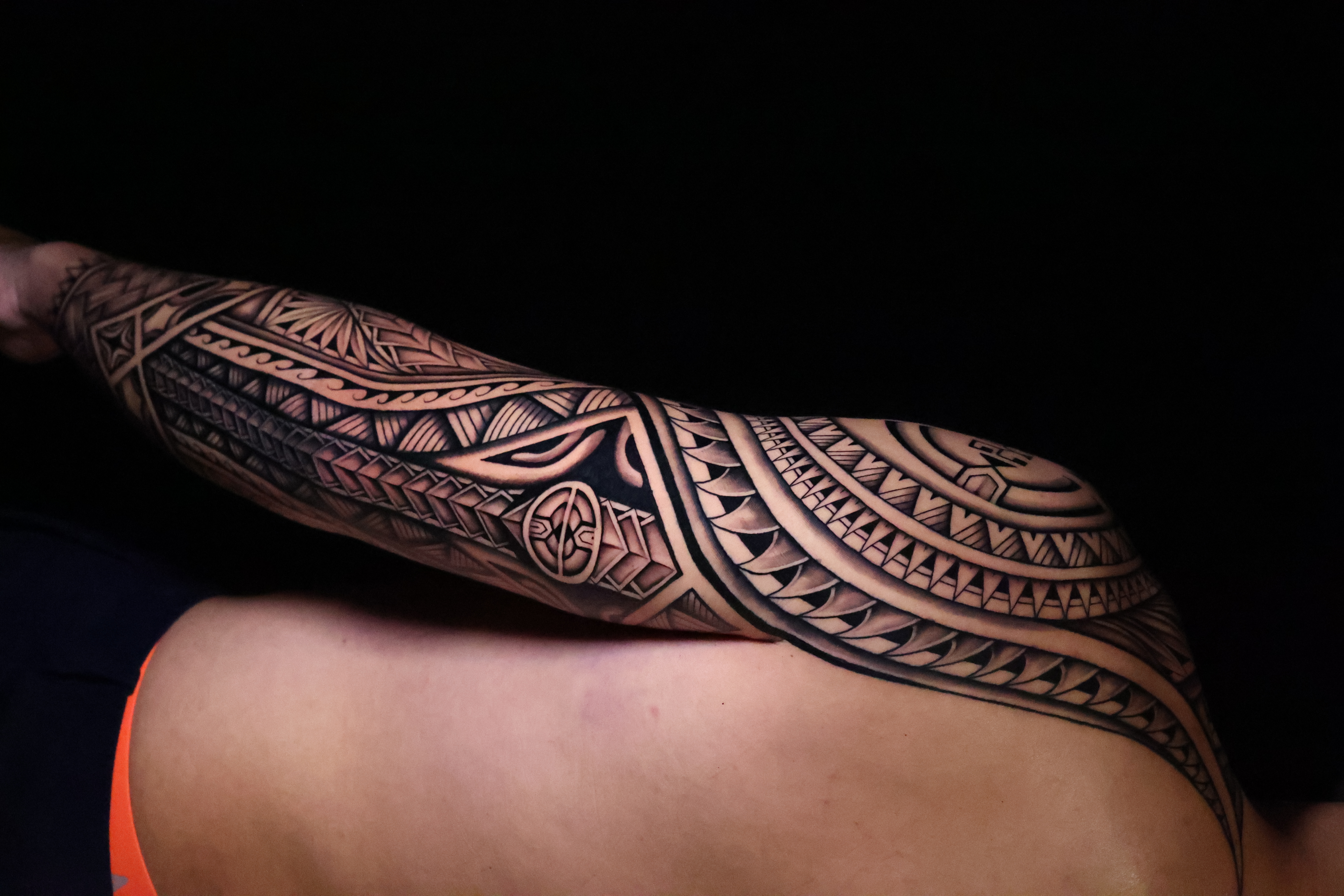 Polynesian arm sleeves tattoo by Joshawa Elsas – IslandTAT San Diego