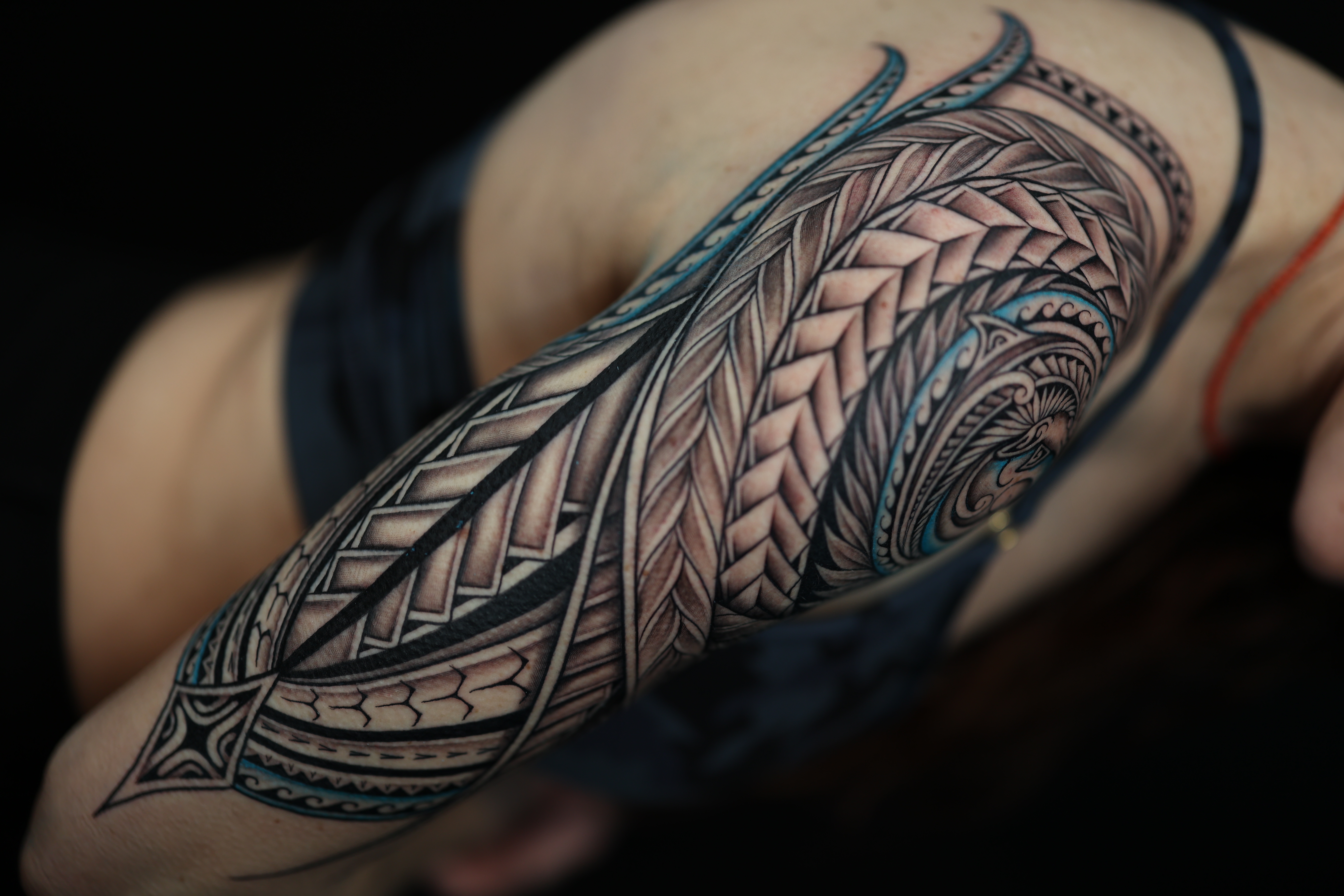 Polynesian half sleeves tattoo by Joshawa Elsas – IslandTAT San Diego