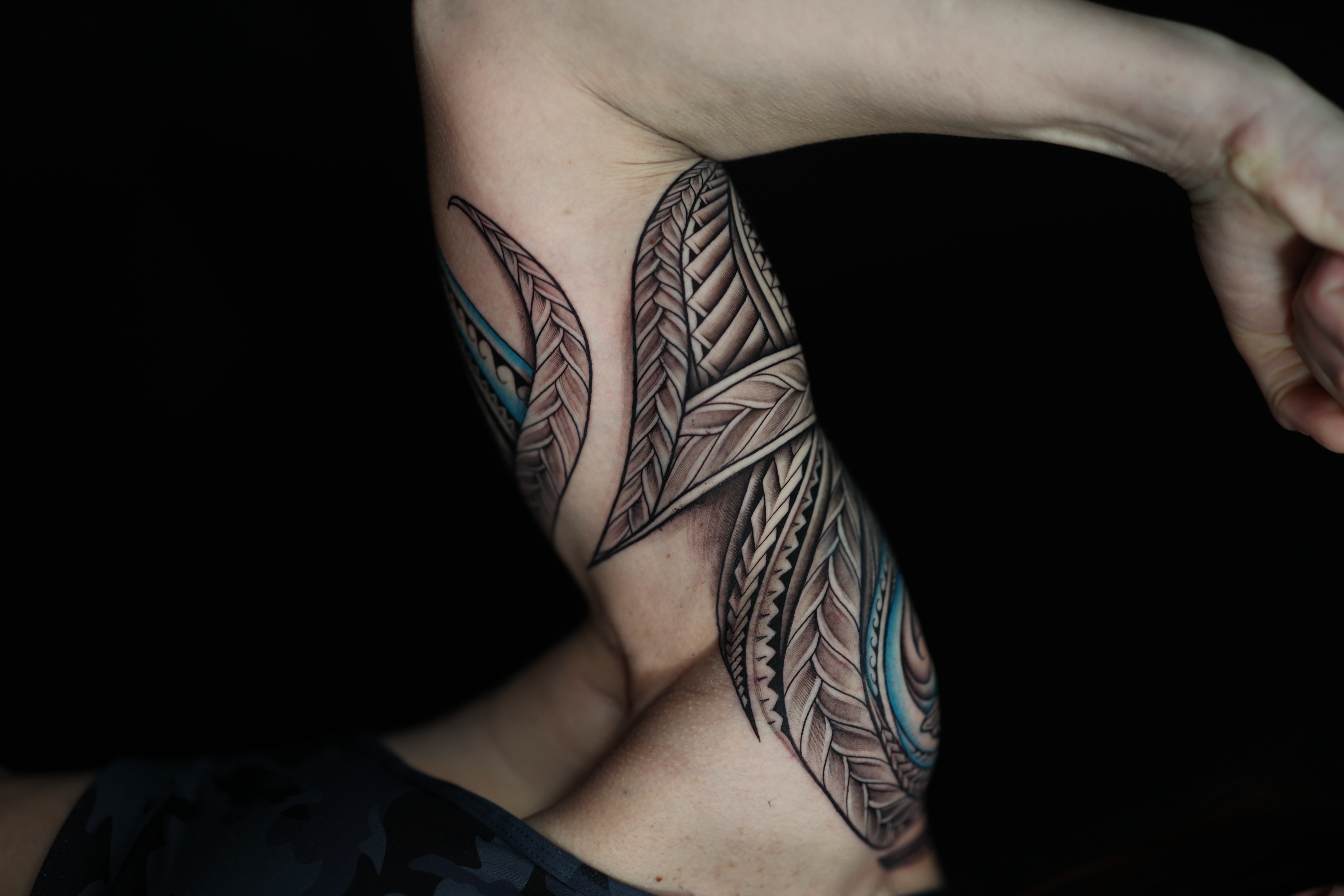Polynesian half sleeves tattoo by Joshawa Elsas – IslandTAT San Diego