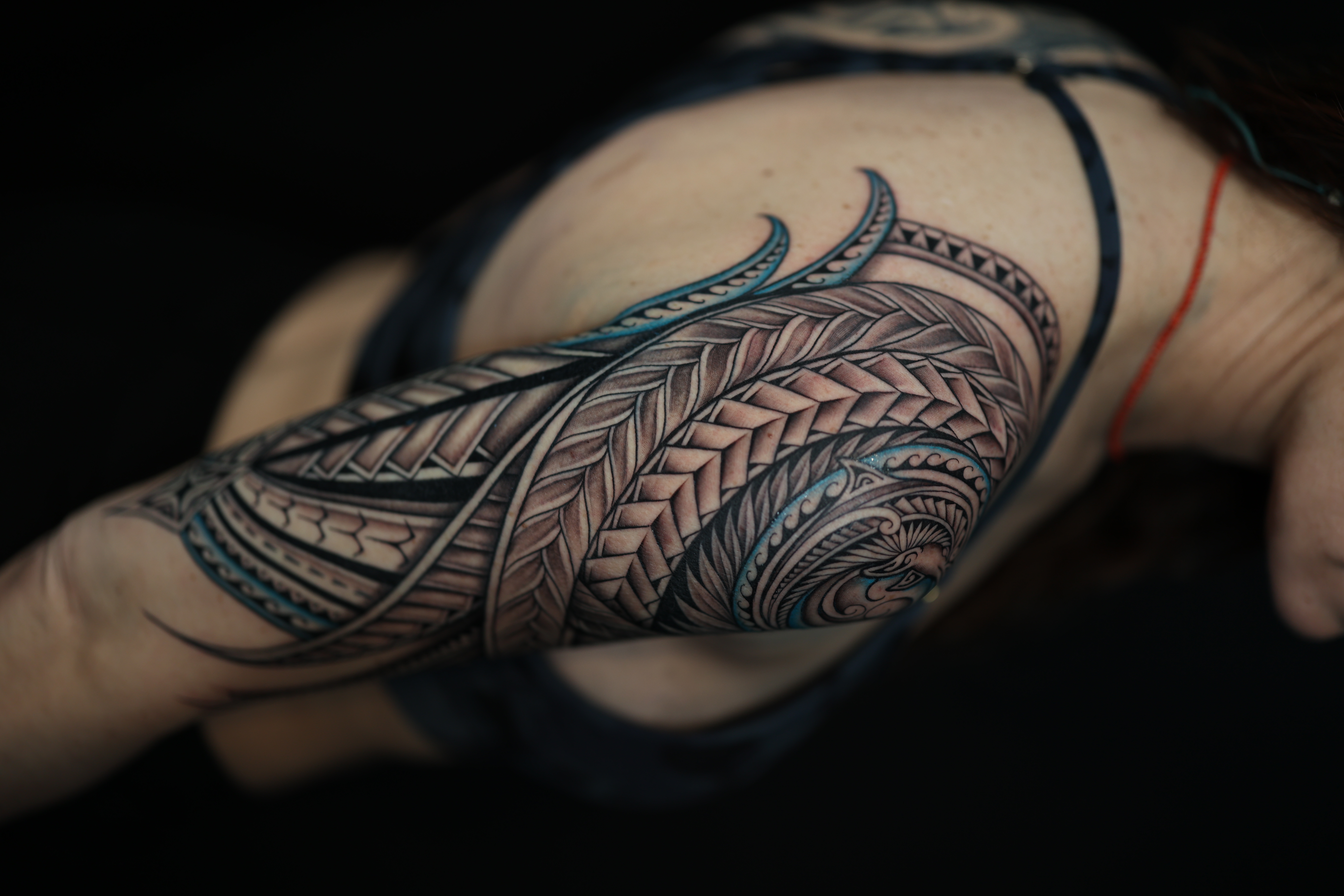Polynesian half sleeves tattoo by Joshawa Elsas – IslandTAT San Diego