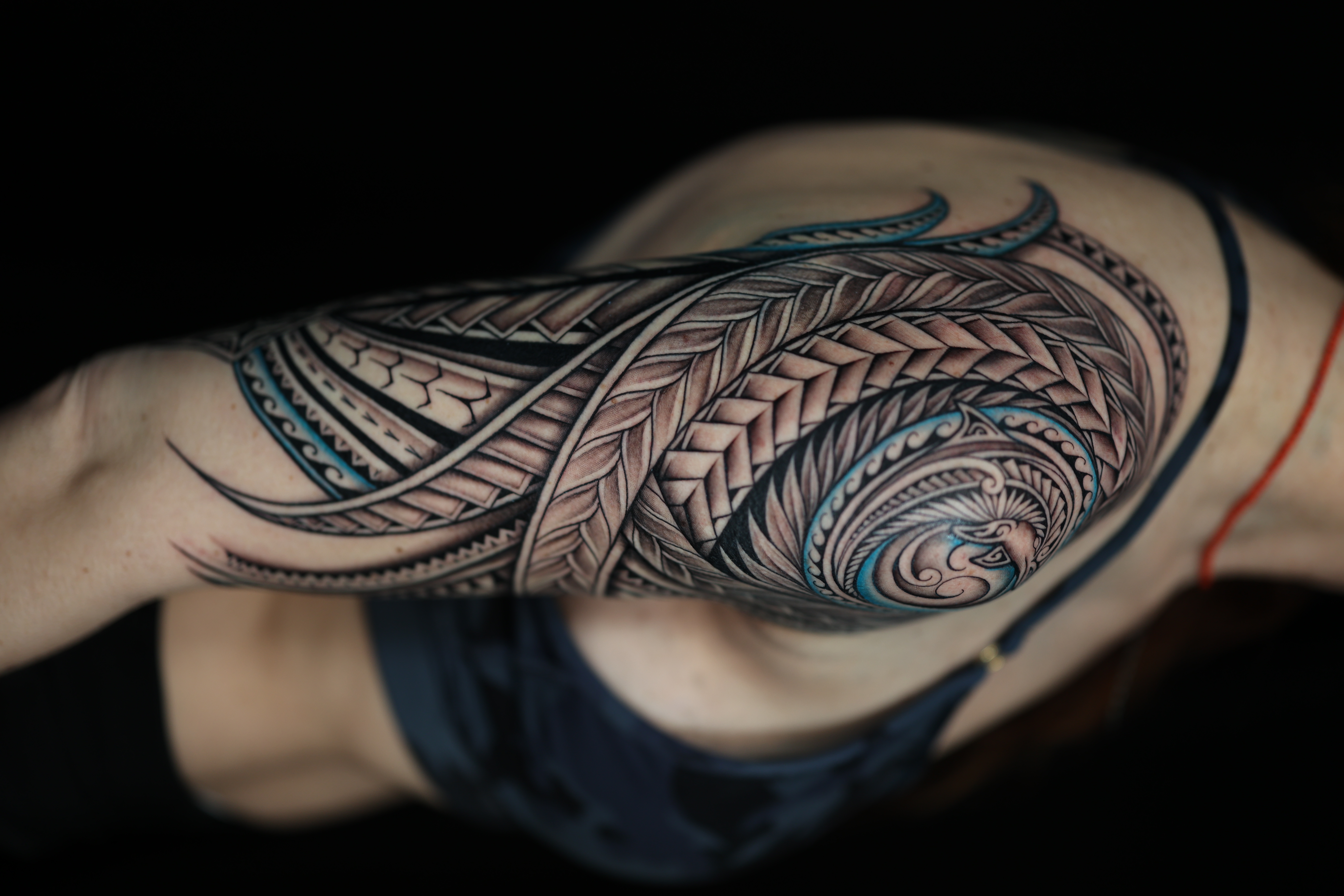 Polynesian half sleeves tattoo by Joshawa Elsas – IslandTAT San Diego