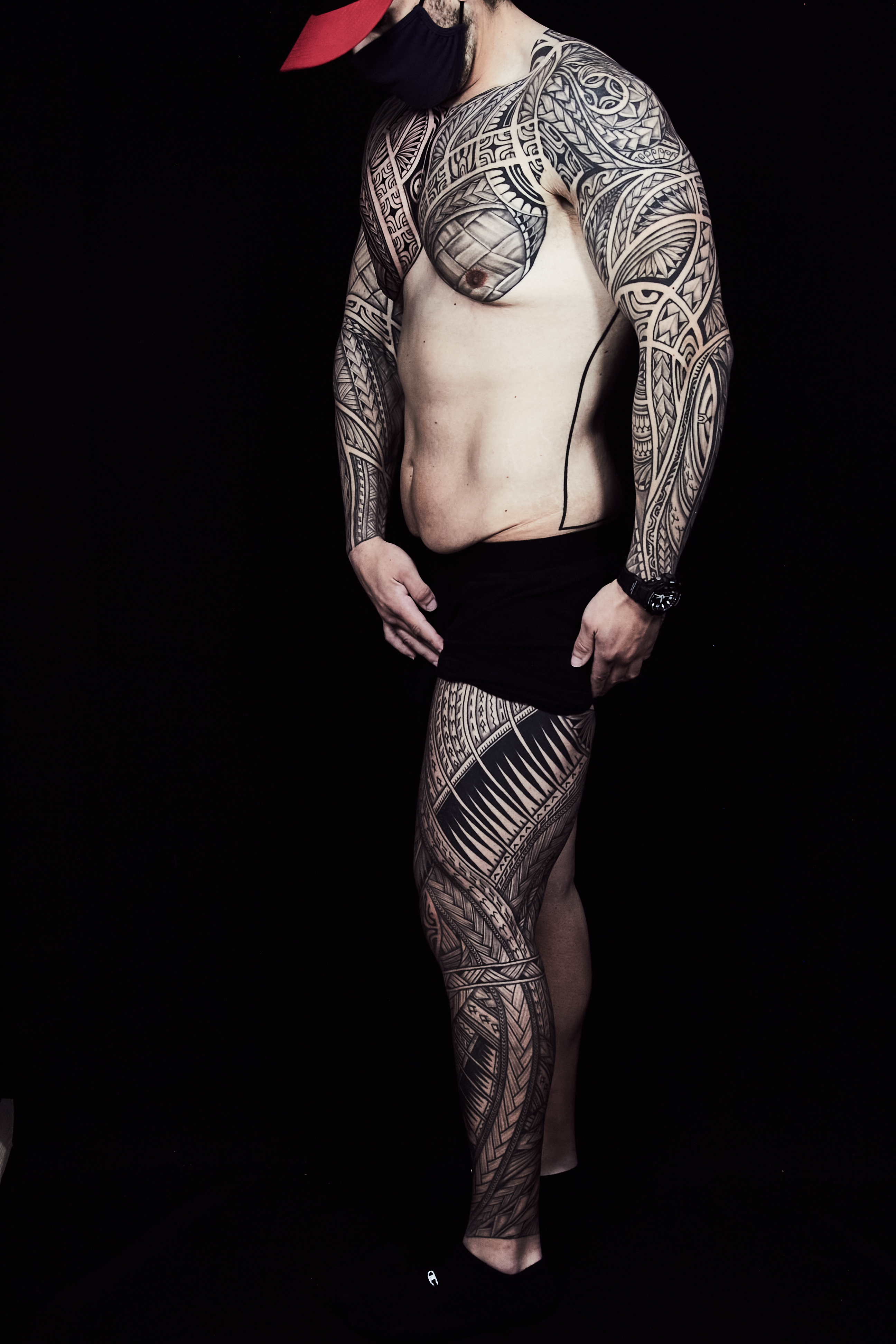 Polynesian leg sleeves tattoo by Joshawa Elsas – IslandTAT San Diego