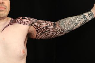 Joshawa Elsas · Arm Sleeve — Polynesian tattoo by IslandTAT San Diego