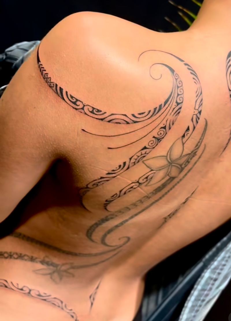 Polynesian arm sleeve tattoo by Maddy Tellez – IslandTAT San Diego