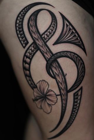 Maddy Tellez · Arm Sleeve — Polynesian tattoo by IslandTAT San Diego