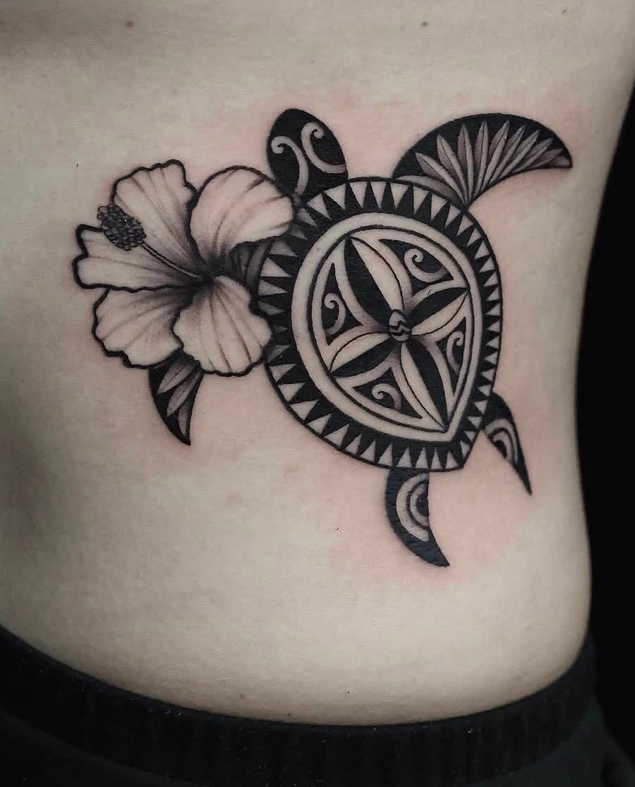 Custom Polynesian tattoo tattoo in San Diego by IslandTAT