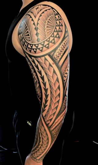 Maddy Tellez · Arm Sleeve — Polynesian tattoo by IslandTAT San Diego