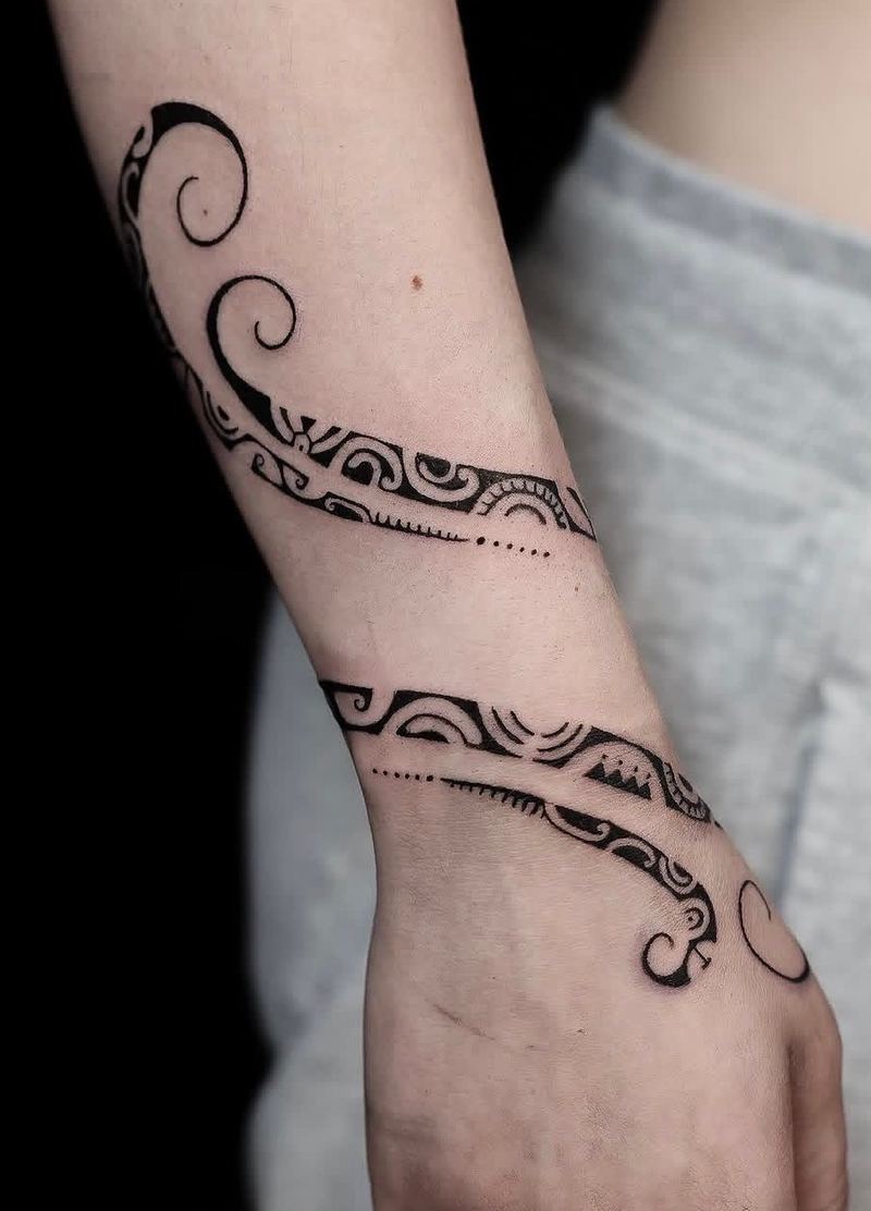 Polynesian arm sleeve tattoo by Maddy Tellez – IslandTAT San Diego