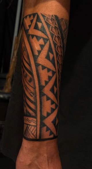 Tanner Magbanua · Forearm — Polynesian tattoo by IslandTAT San Diego