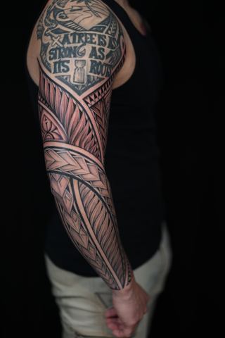 Joshawa Elsas · Arm Sleeves — Polynesian tattoo by IslandTAT San Diego