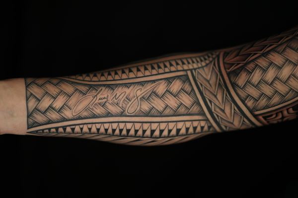 Polynesian arm sleeves tattoo by Joshawa Elsas – IslandTAT San Diego