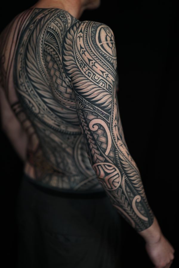Polynesian arm sleeves tattoo by Joshawa Elsas – IslandTAT San Diego