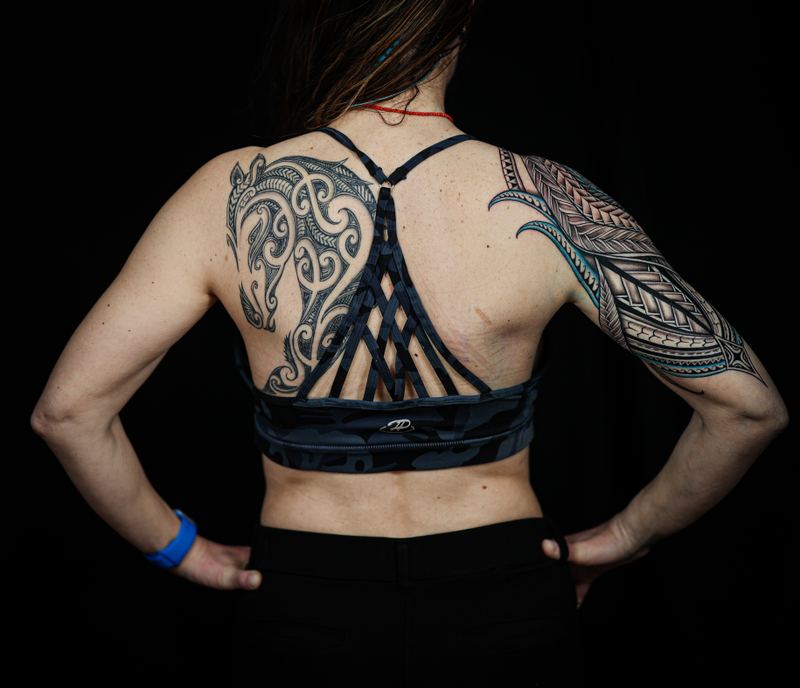 Polynesian back pieces tattoo by Joshawa Elsas – IslandTAT San Diego
