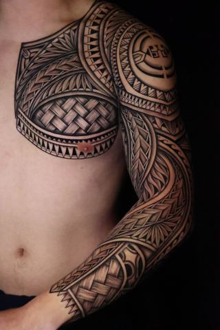 Joshawa Elsas · Chest Pieces — Polynesian tattoo by IslandTAT San Diego