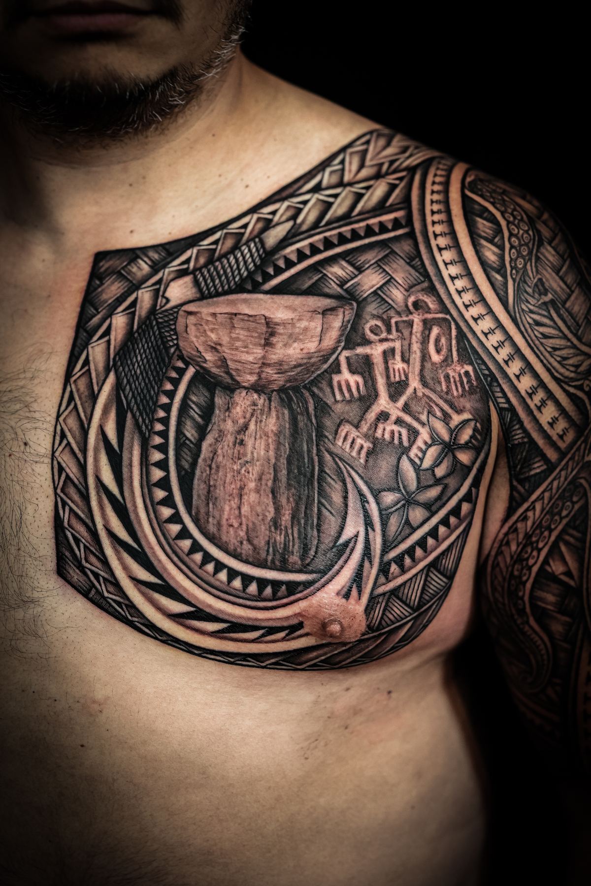 Custom Polynesian tattoo tattoo in San Diego by IslandTAT