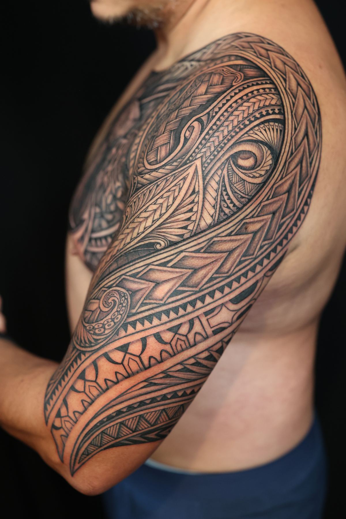 Custom Polynesian tattoo tattoo in San Diego by IslandTAT