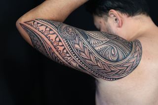 Joshawa Elsas · Half Sleeves — Polynesian tattoo by IslandTAT San Diego