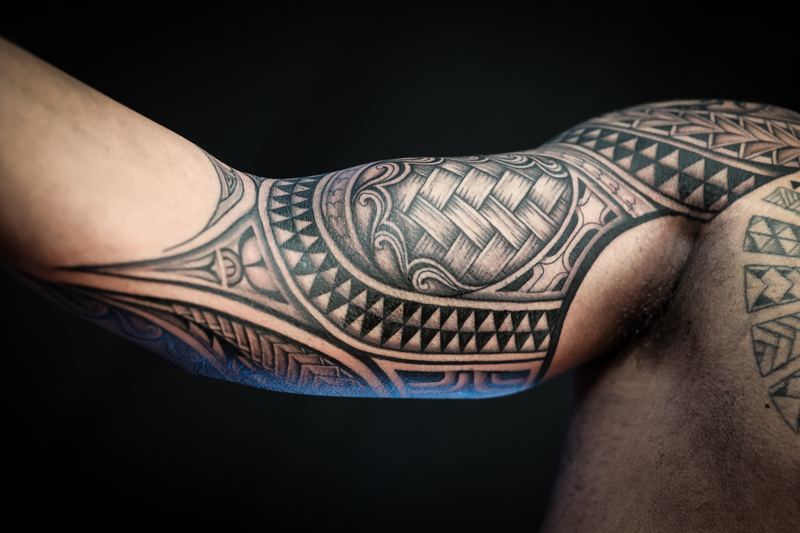 Polynesian half sleeves tattoo by Joshawa Elsas – IslandTAT San Diego