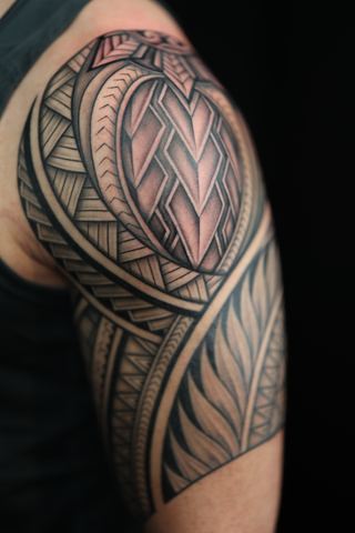 Joshawa Elsas · Half Sleeves — Polynesian tattoo by IslandTAT San Diego