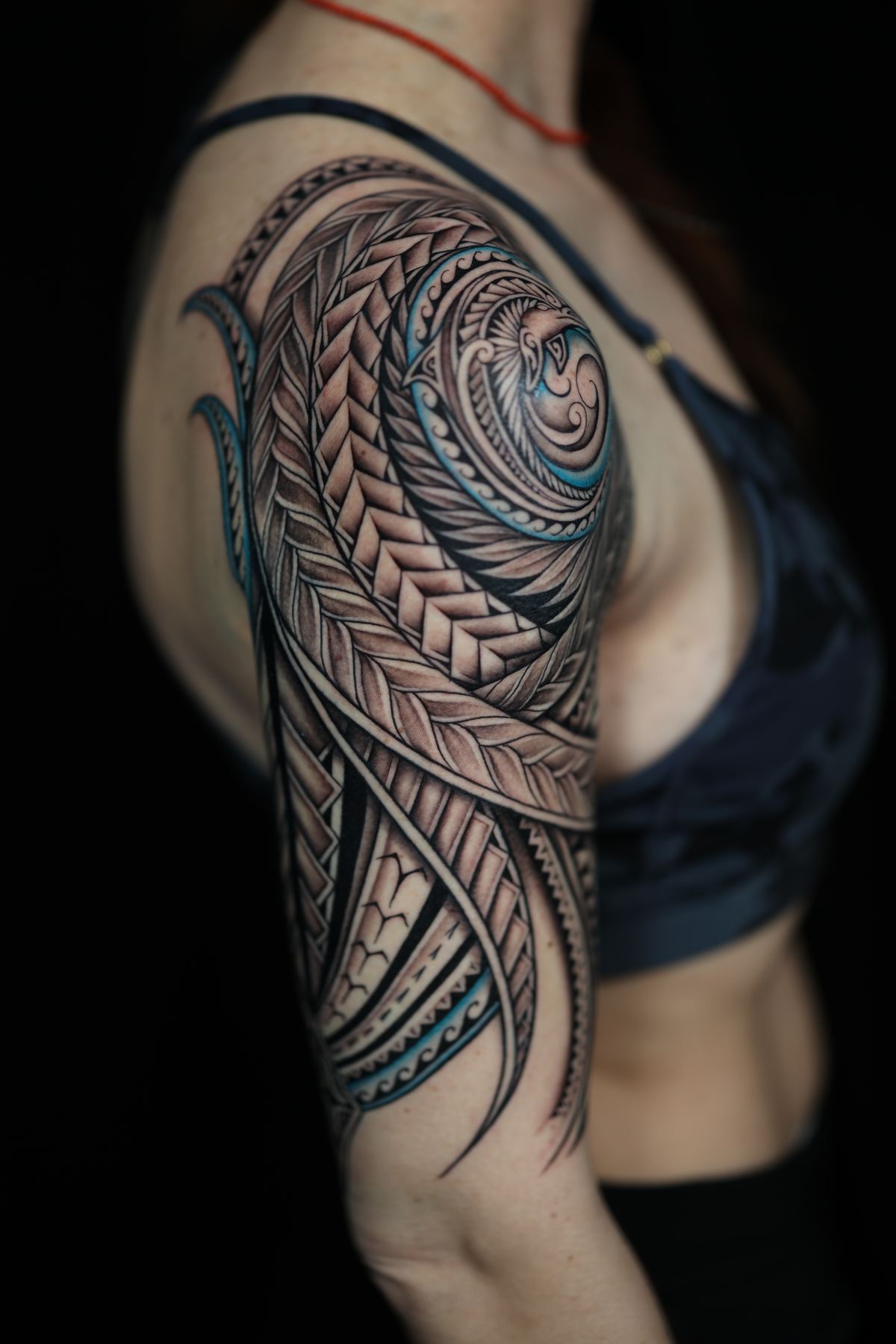 Custom Polynesian tattoo tattoo in San Diego by IslandTAT