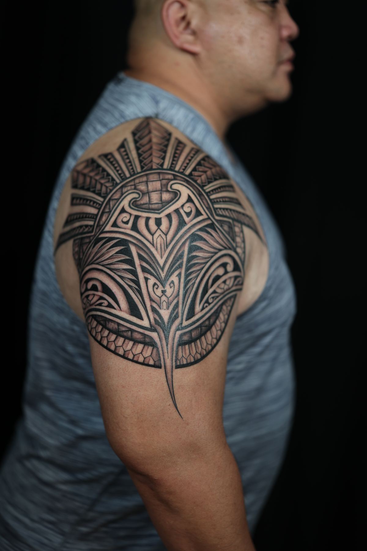 Custom Polynesian tattoo tattoo in San Diego by IslandTAT